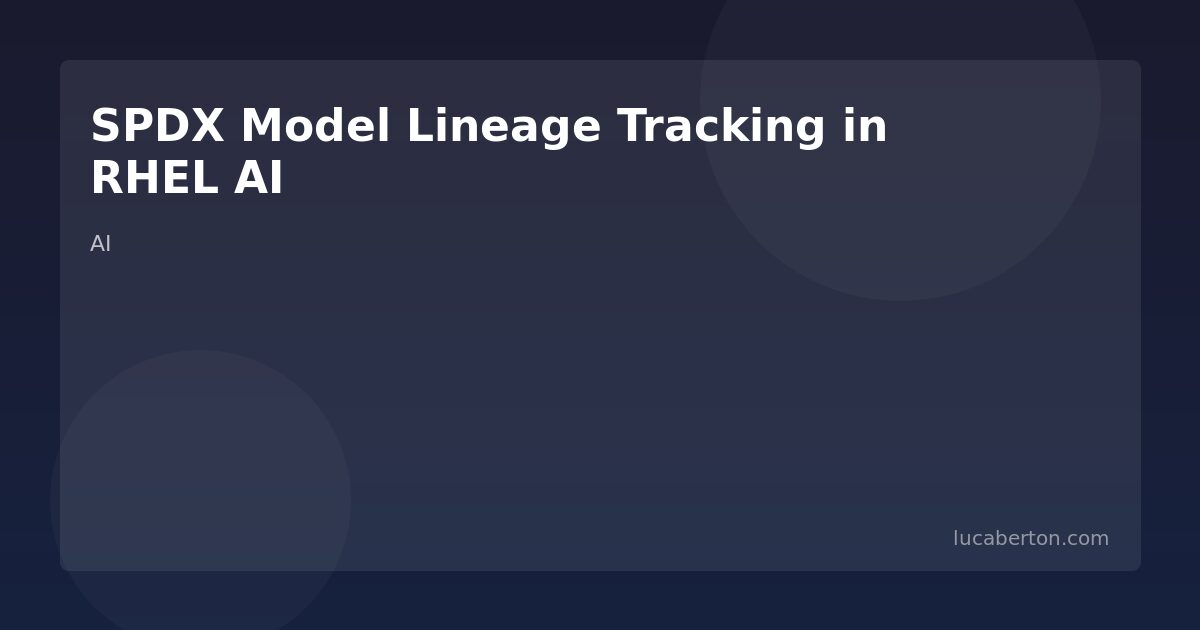 SPDX Model Lineage Tracking